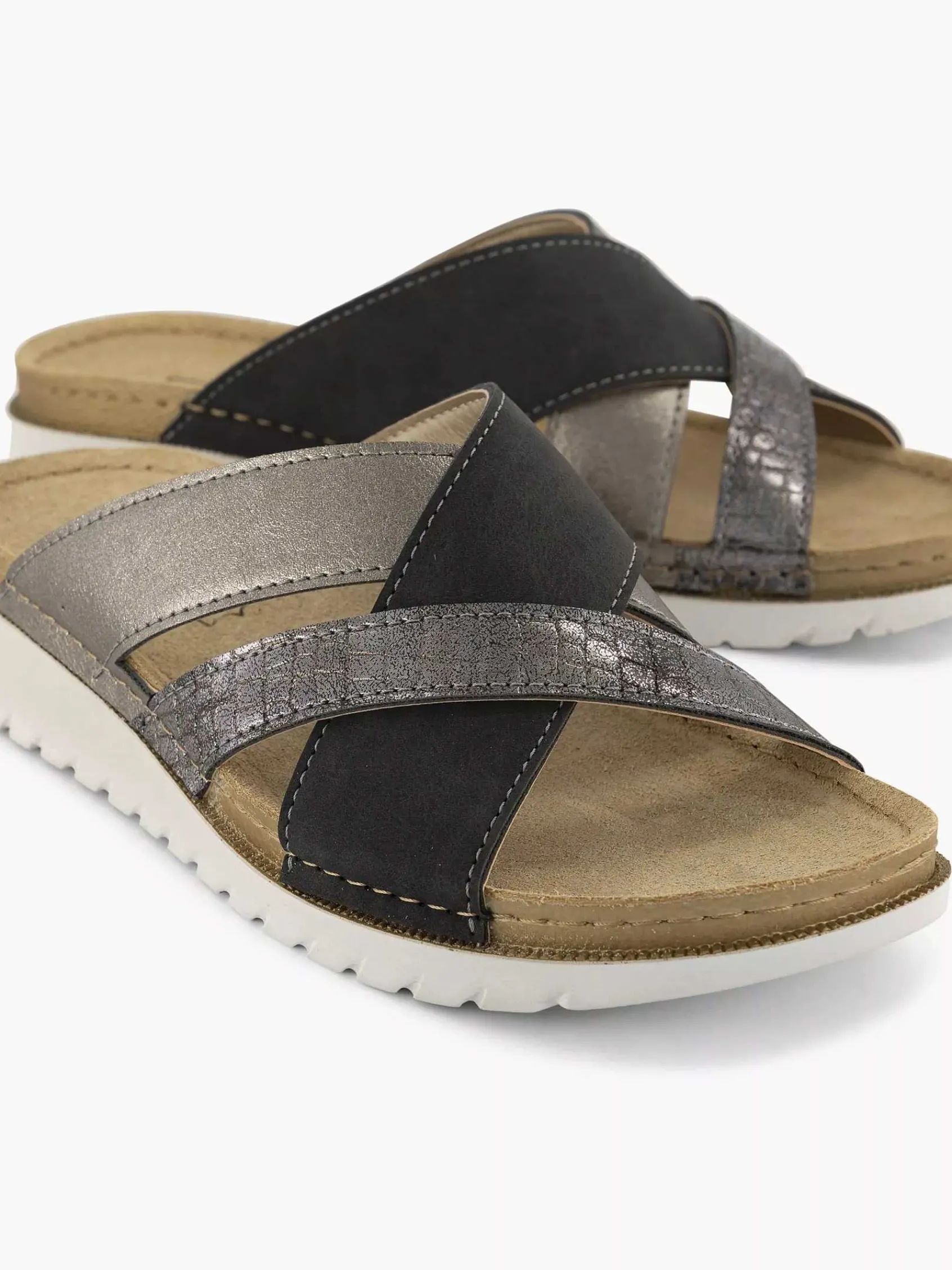 Easy Street Sandalen-Zilveren Comfort Slipper