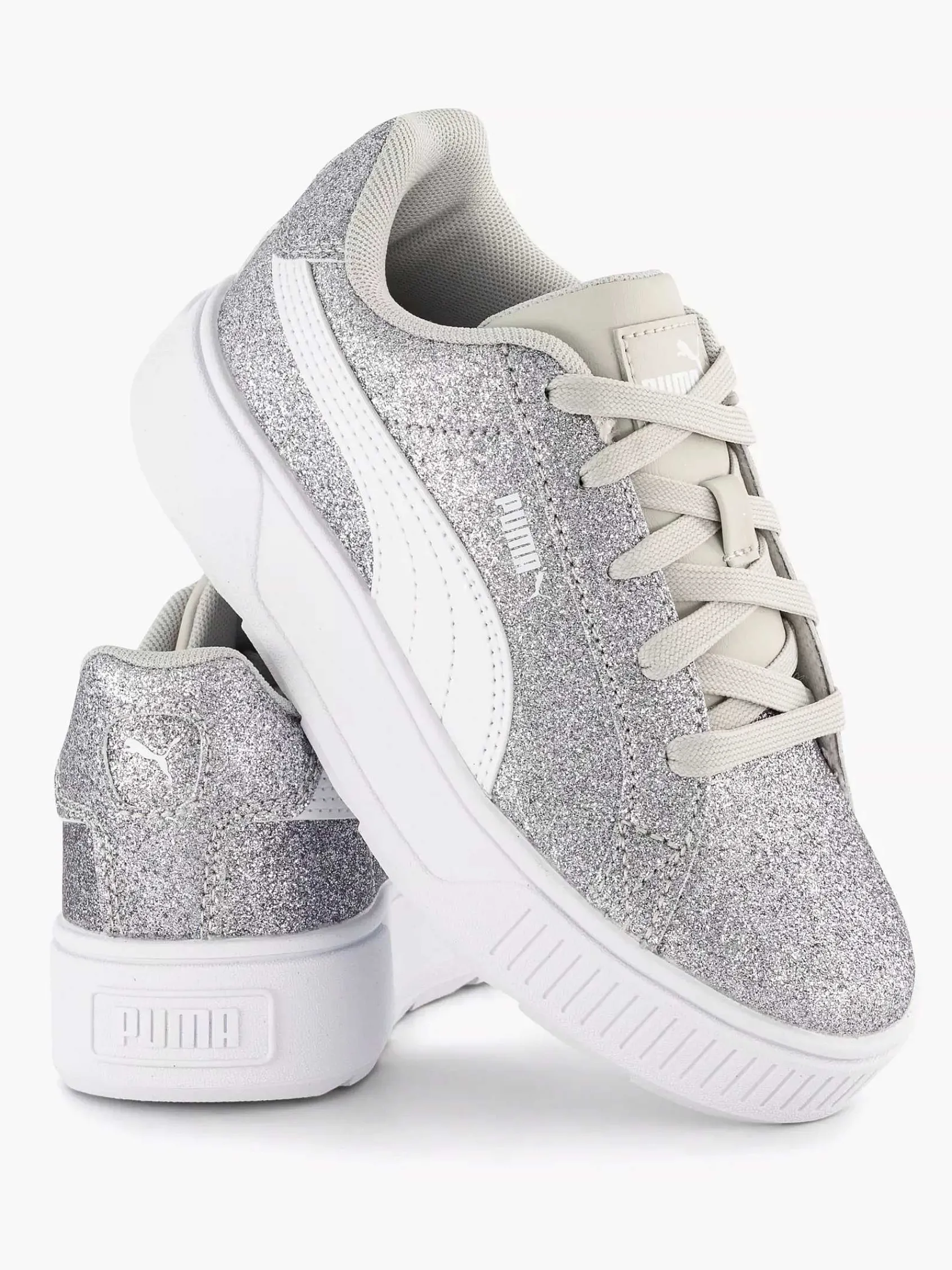 Puma Jongensschoenen-Zilveren Karmen Glitz Ps Glitter