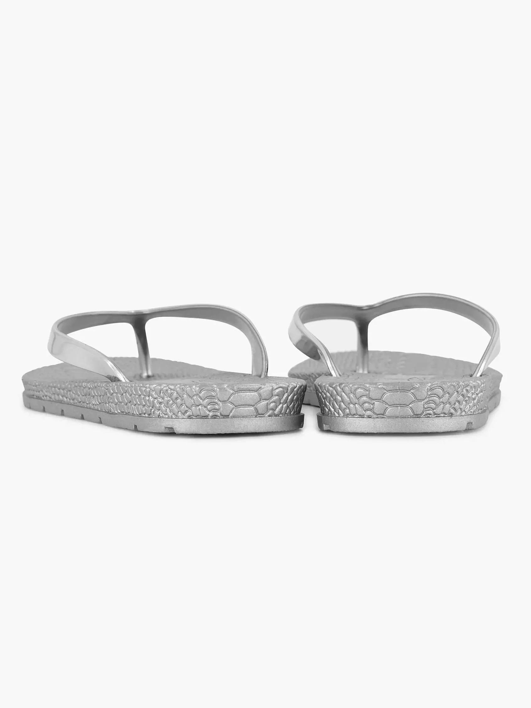Blue Fin Slippers-Zilveren Teenslipper