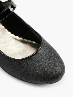 Graceland Jongensschoenen-Zwarte Ballerina Glitters