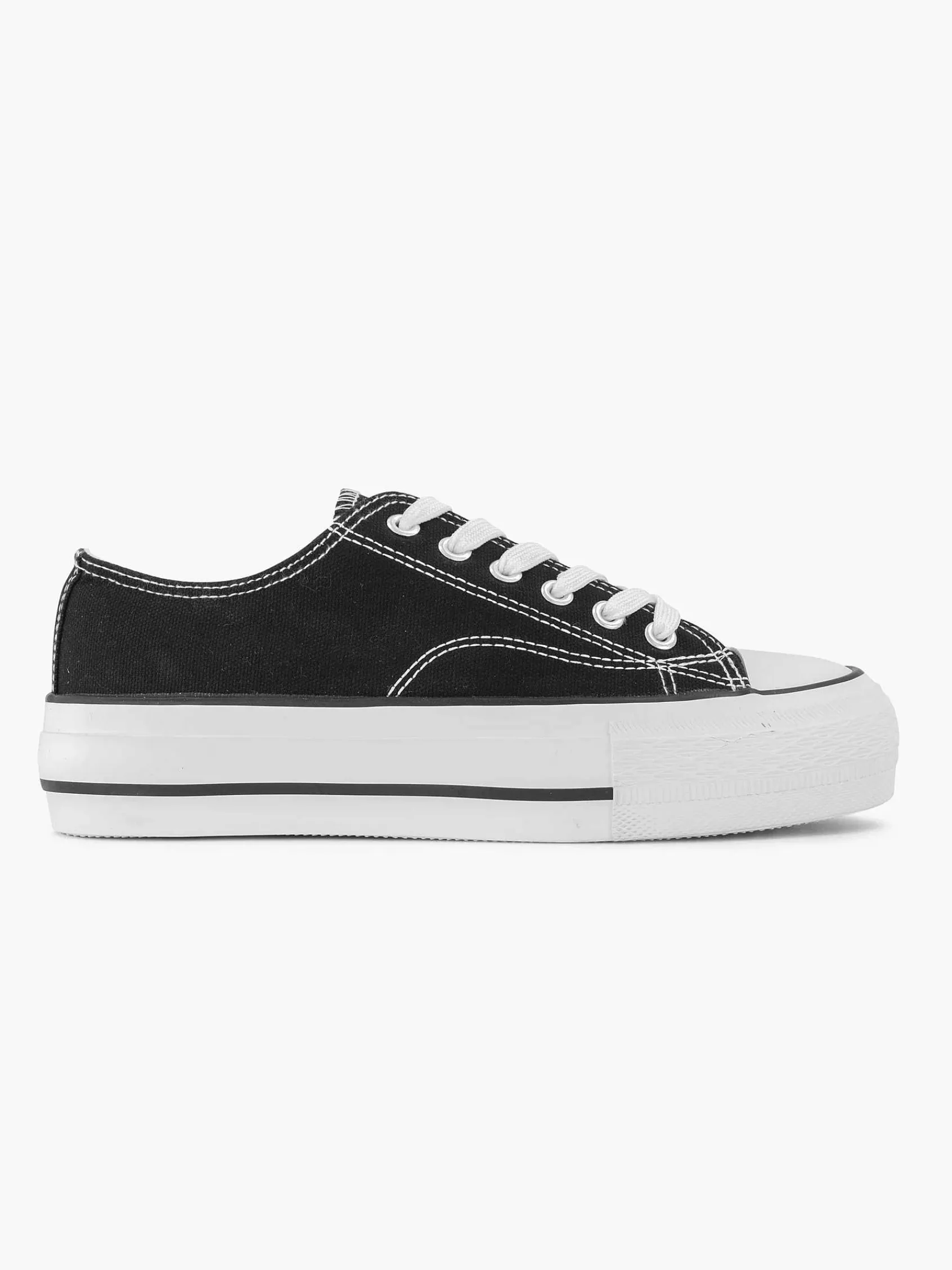 Graceland Sneakers-Zwarte Canvas Sneaker