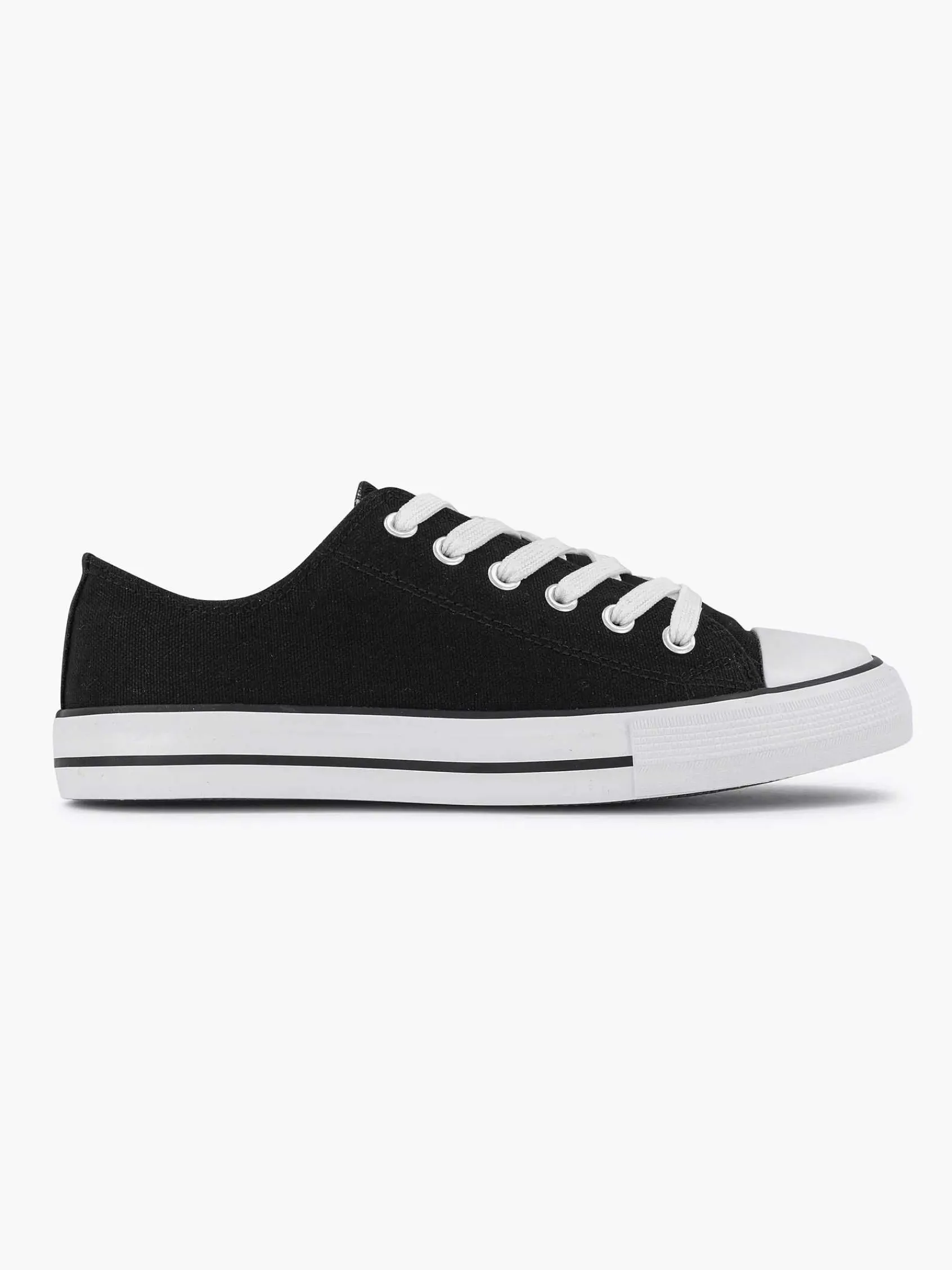 Graceland Sneakers-Zwarte Canvas Sneaker