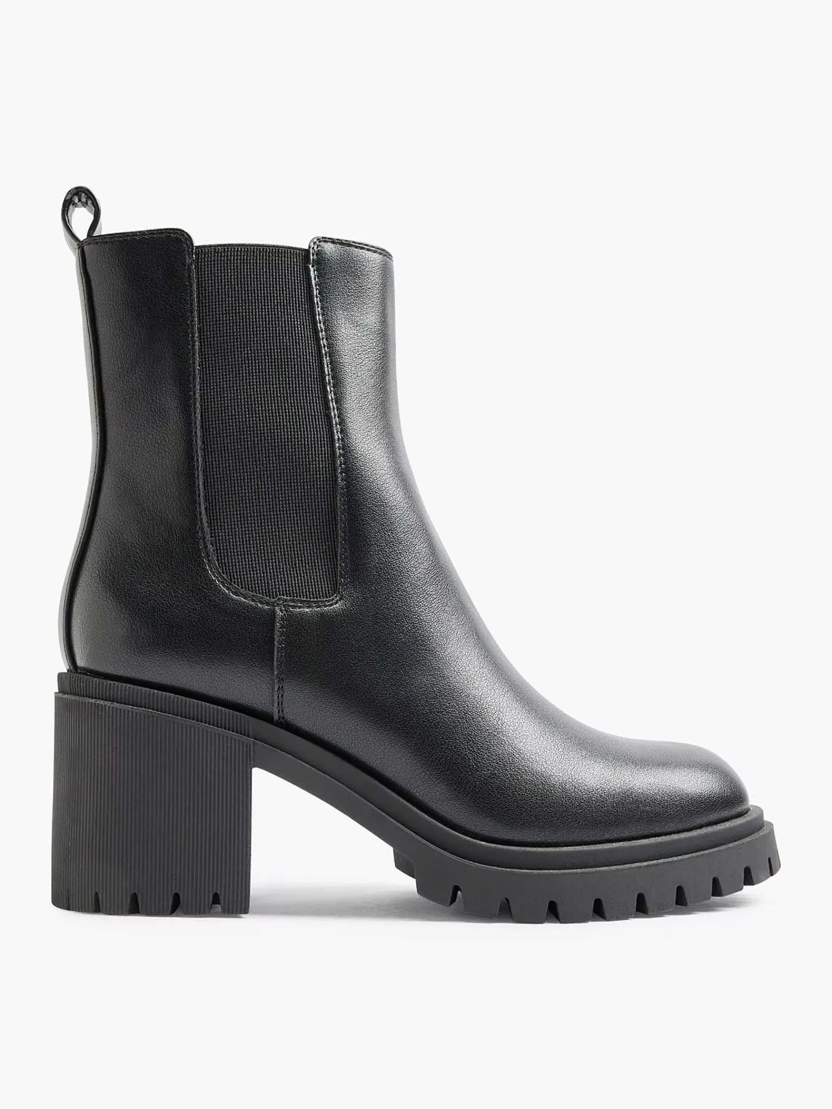 Graceland Enkellaarzen & Boots-Zwarte Chelsea Boot Hak