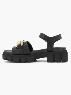 Oxmox Sandalen-Zwarte Chunky Sandaal Sierketting