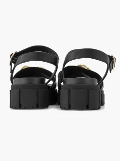 Oxmox Sandalen-Zwarte Chunky Sandaal Sierketting