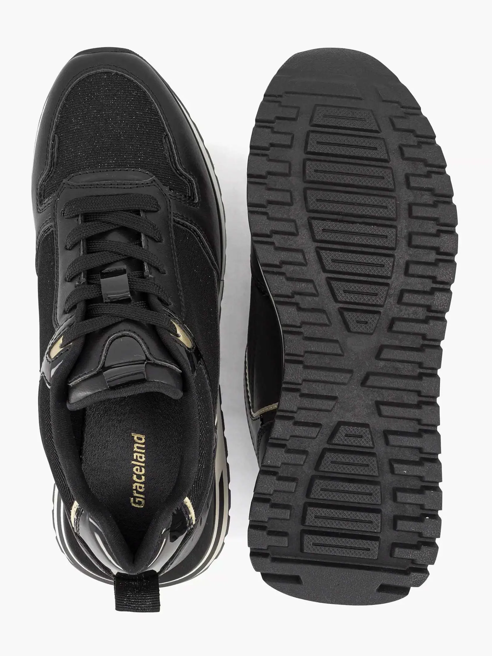 Graceland Sneakers-Zwarte Chunky Sneaker