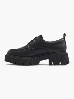 Oxmox Instappers-Zwarte Chunky Veterschoen