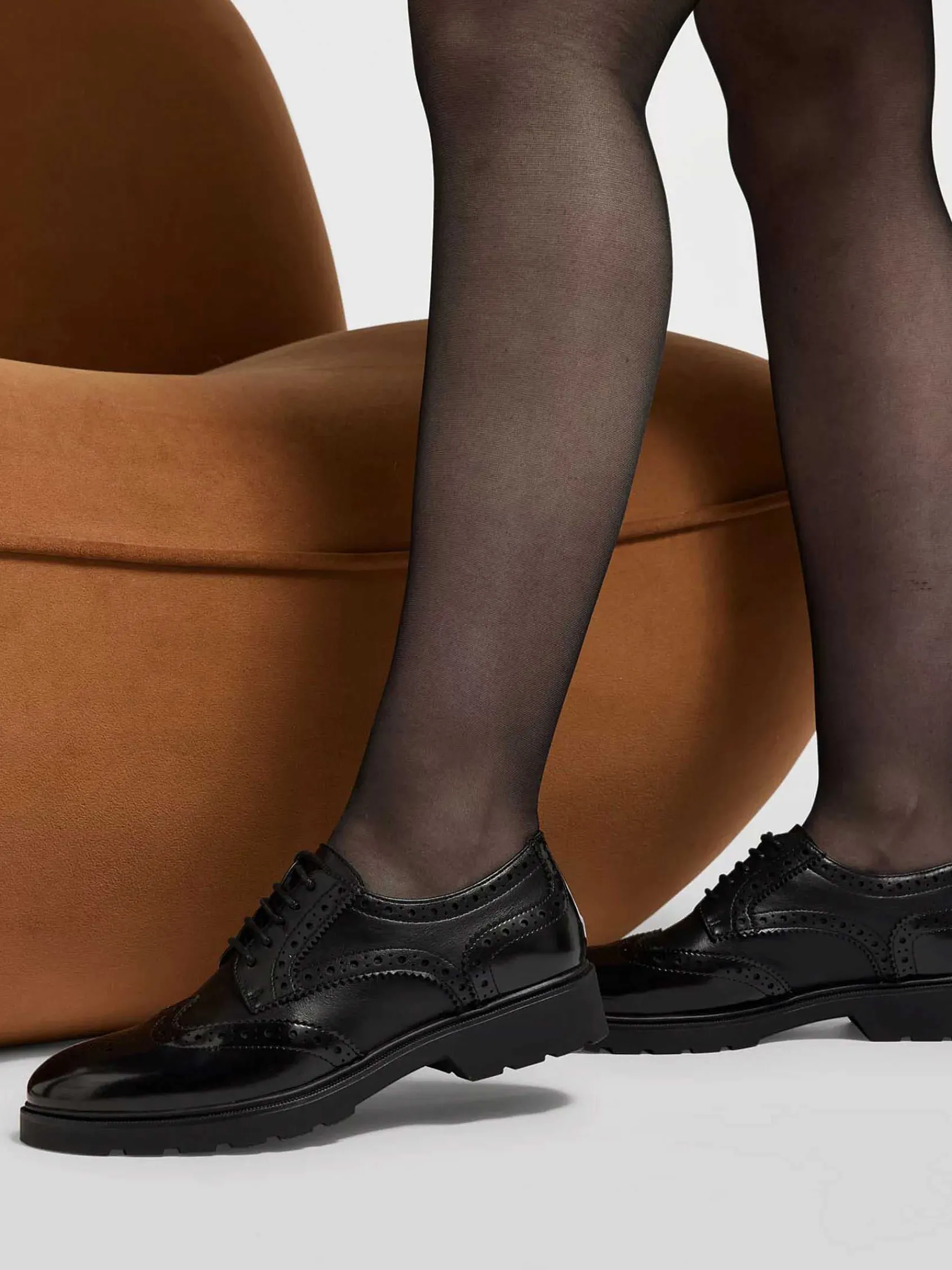 Graceland Instappers-Zwarte Chunky Veterschoen