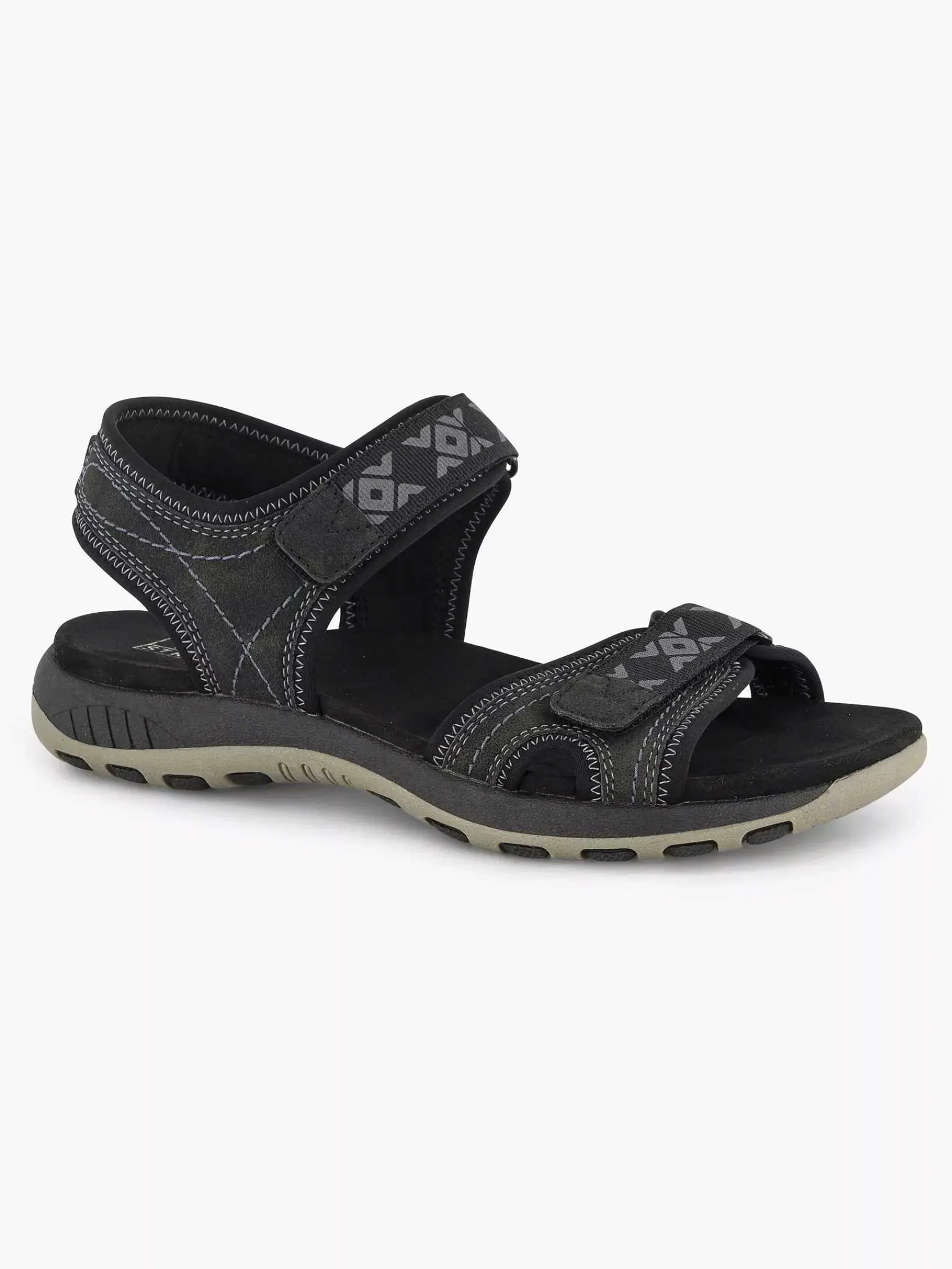 Easy Street Comfort Schoenen-Zwarte Comfort Sandaal