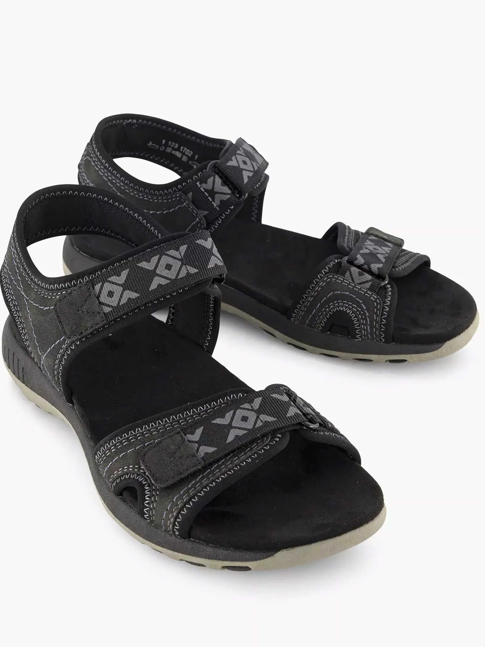 Easy Street Comfort Schoenen-Zwarte Comfort Sandaal