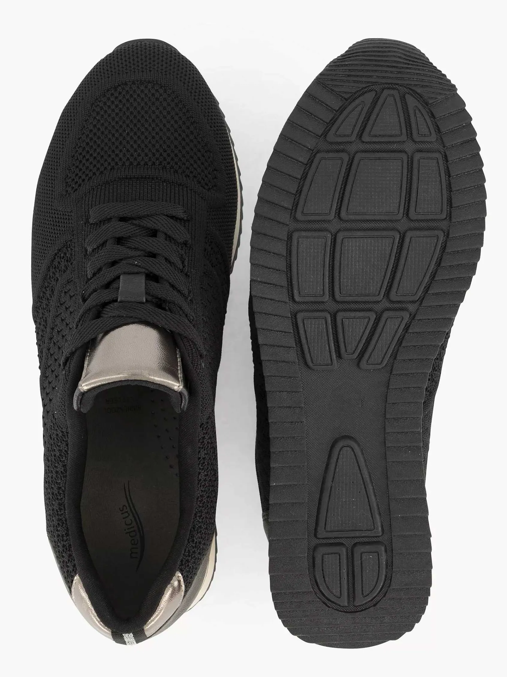 Medicus Sneakers-Zwarte Comfort Sneaker Knitted