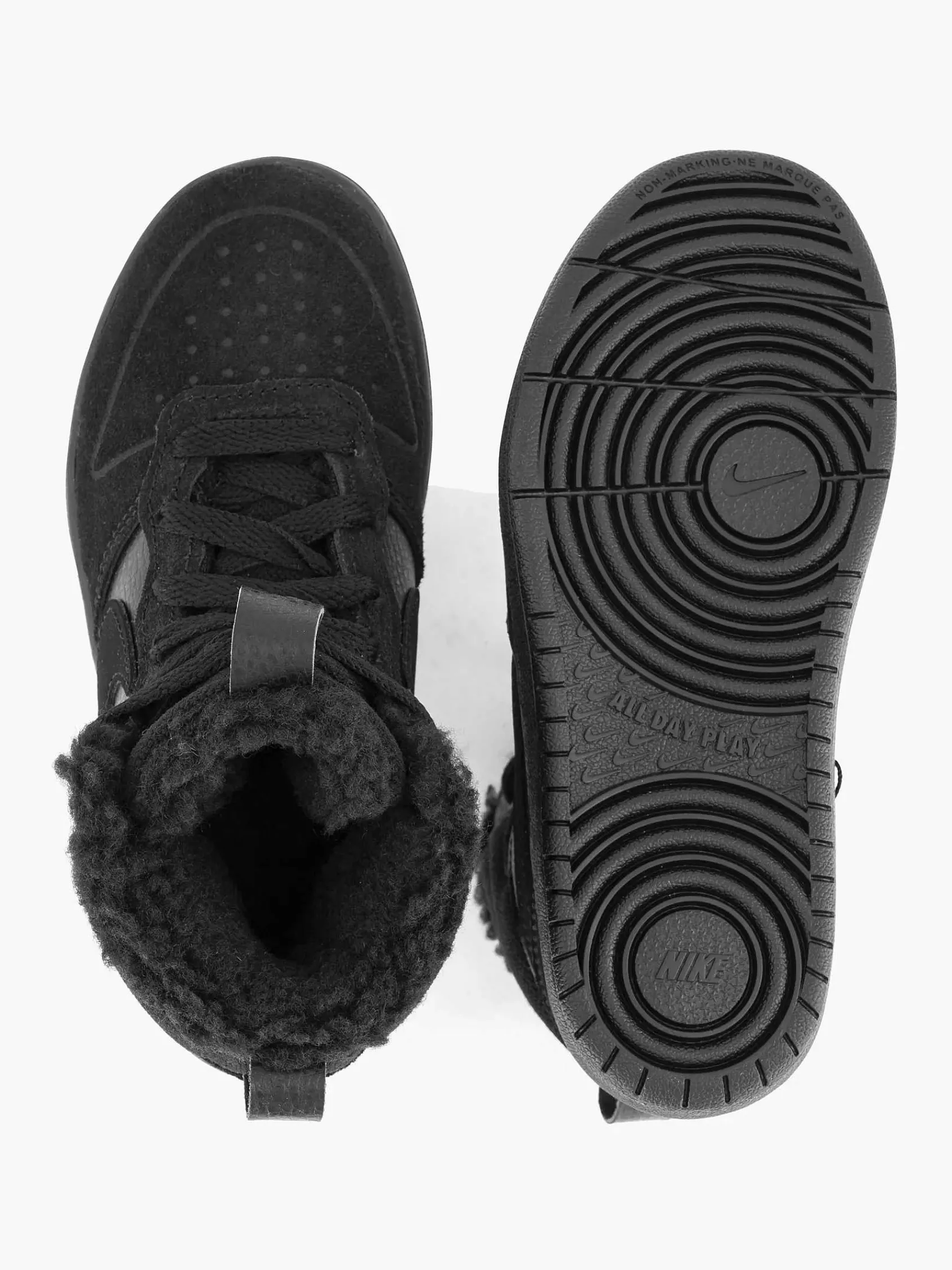 Nike Babyschoenen-Zwarte Court Borough Mid 2