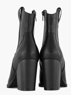 Graceland Enkellaarzen & Boots-Zwarte Cowboy Laars Hak