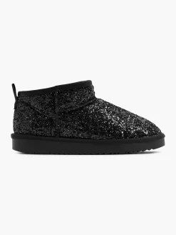 Graceland Enkellaarzen & Boots-Zwarte Enkelboot Glitters Gevoerd
