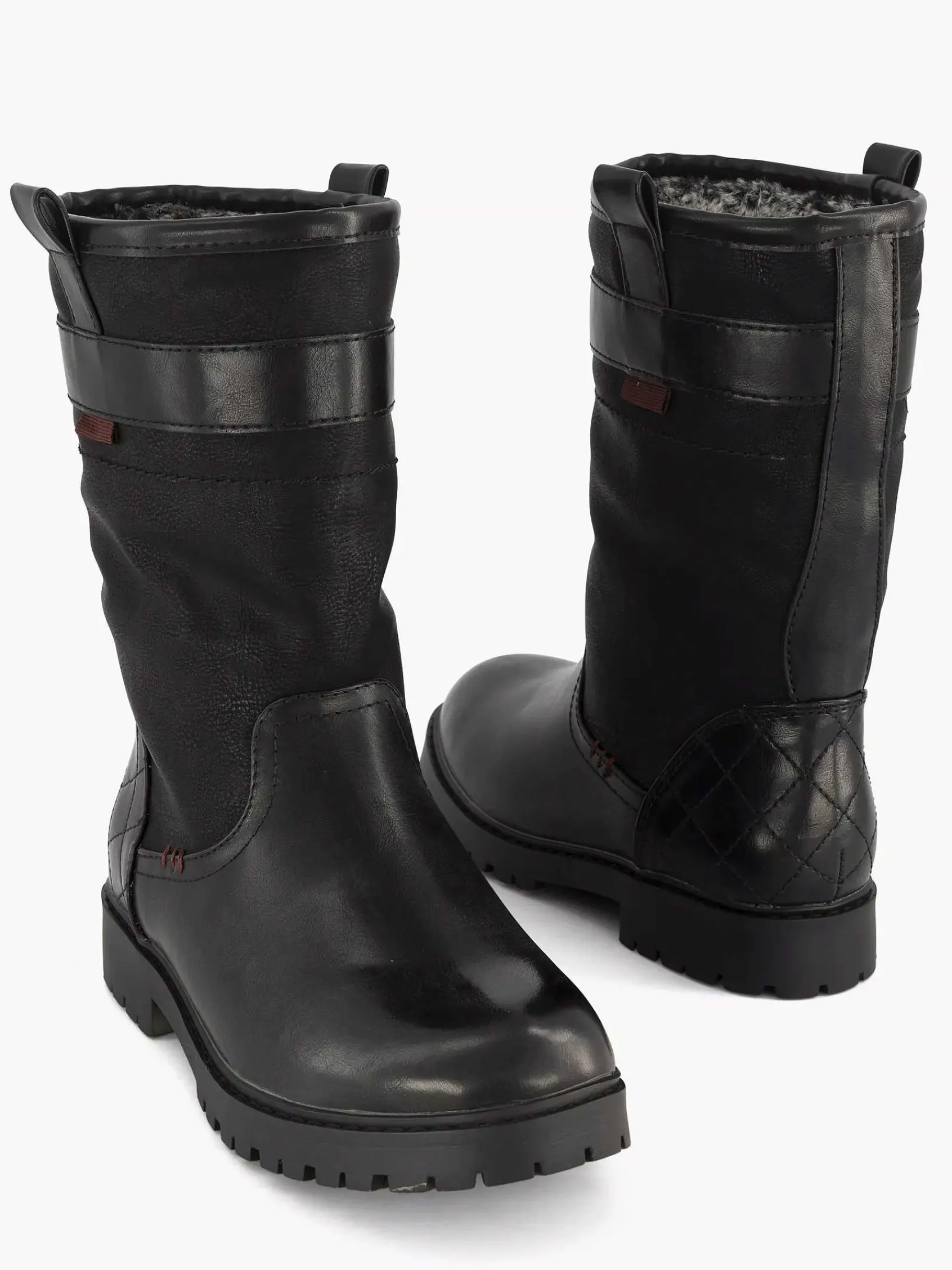 Landrover Enkellaarzen & Boots-Zwarte Enkellaars Gevoerd