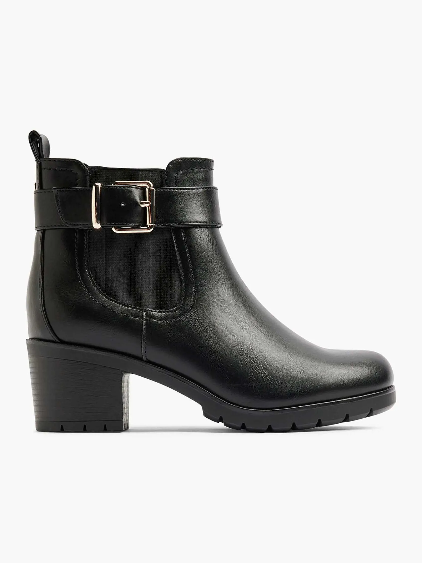 Graceland Enkellaarzen & Boots-Zwarte Enkellaars Siergesp