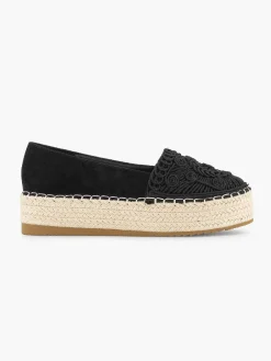 Graceland Instappers-Zwarte Espadrille