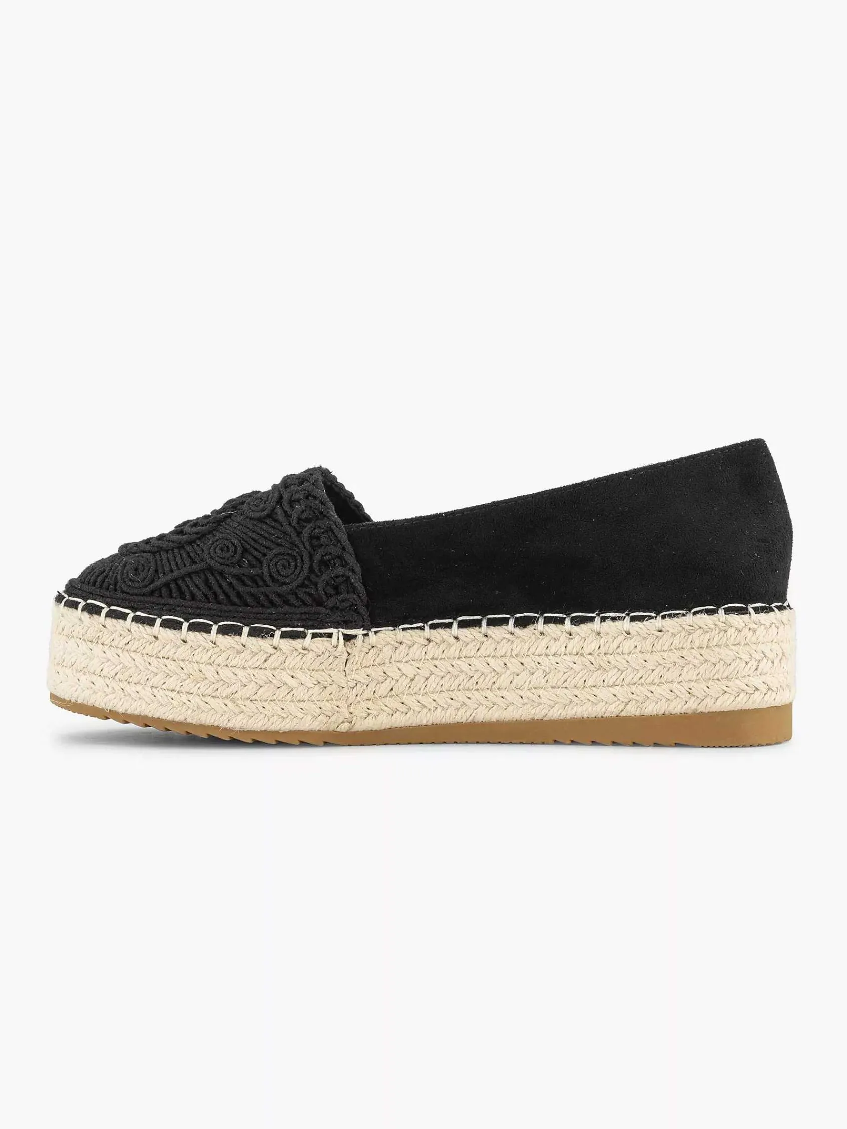 Graceland Instappers-Zwarte Espadrille
