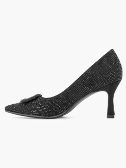 Graceland Hoge Hakken-Zwarte Glitter Pump Gesp