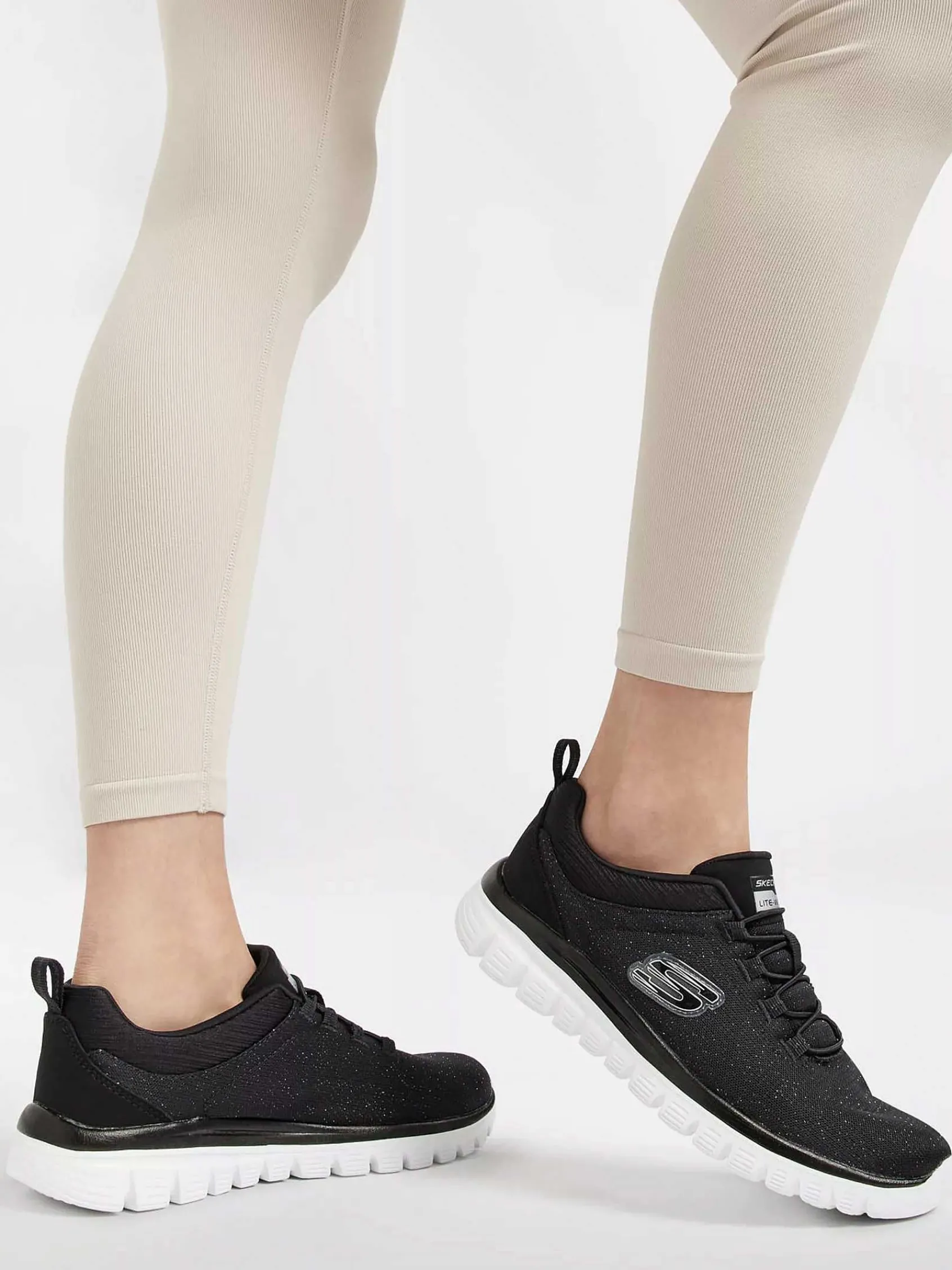 Skechers Sneakers-Zwarte Graceful 2.0 - Sea Sharp