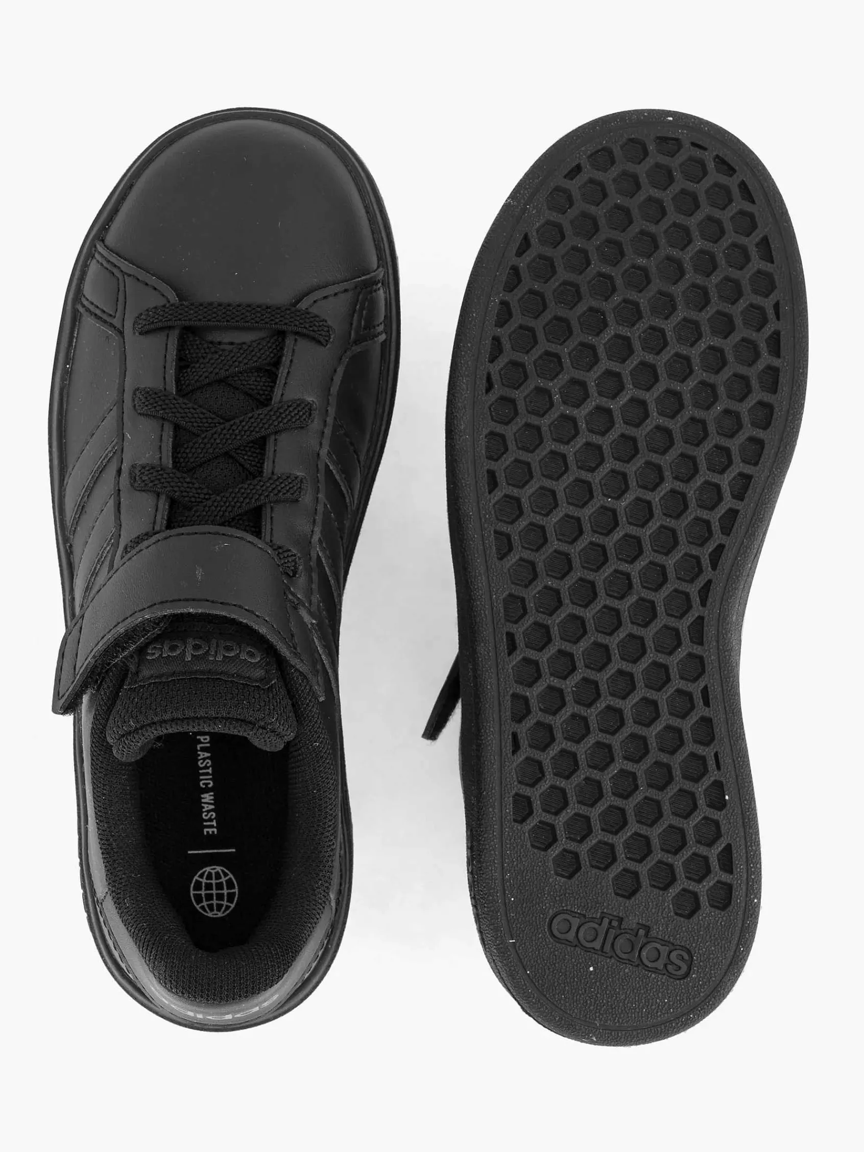 adidas Jongensschoenen-Zwarte Grand Court 2.0 El K