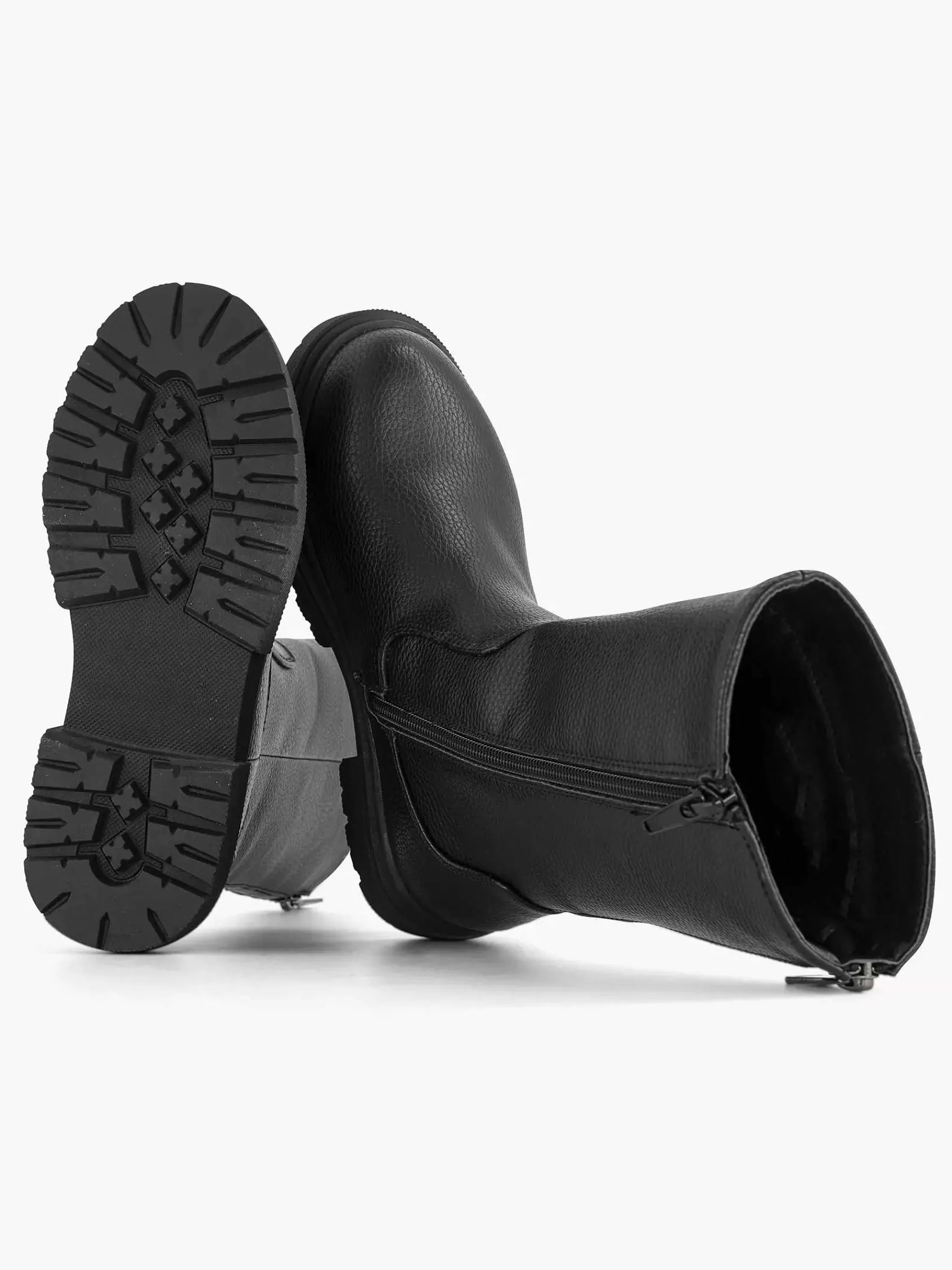 Oxmox Babyschoenen-Zwarte Hoge Laars Ritssluiting