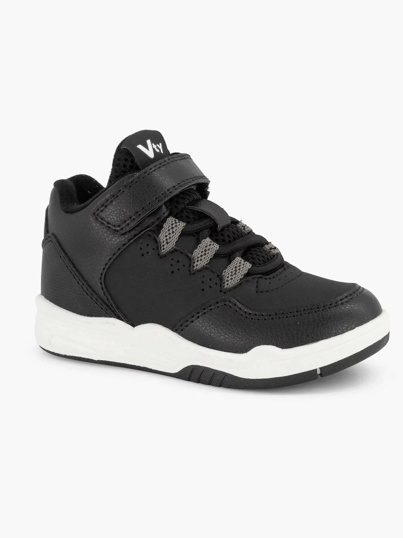 Vty Jongensschoenen-Zwarte Hoge Sneaker