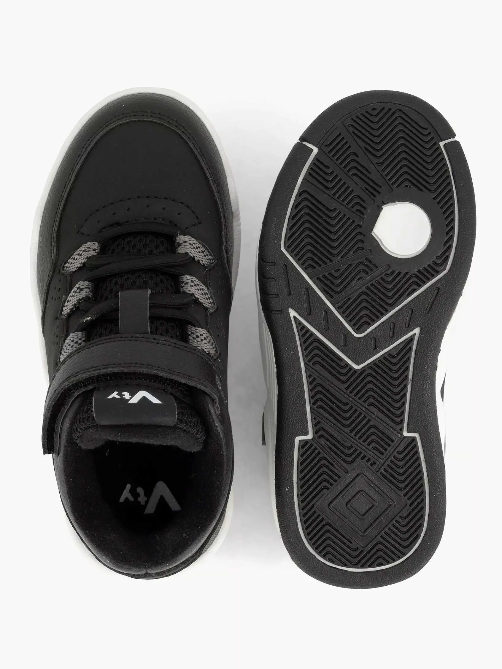 Vty Jongensschoenen-Zwarte Hoge Sneaker