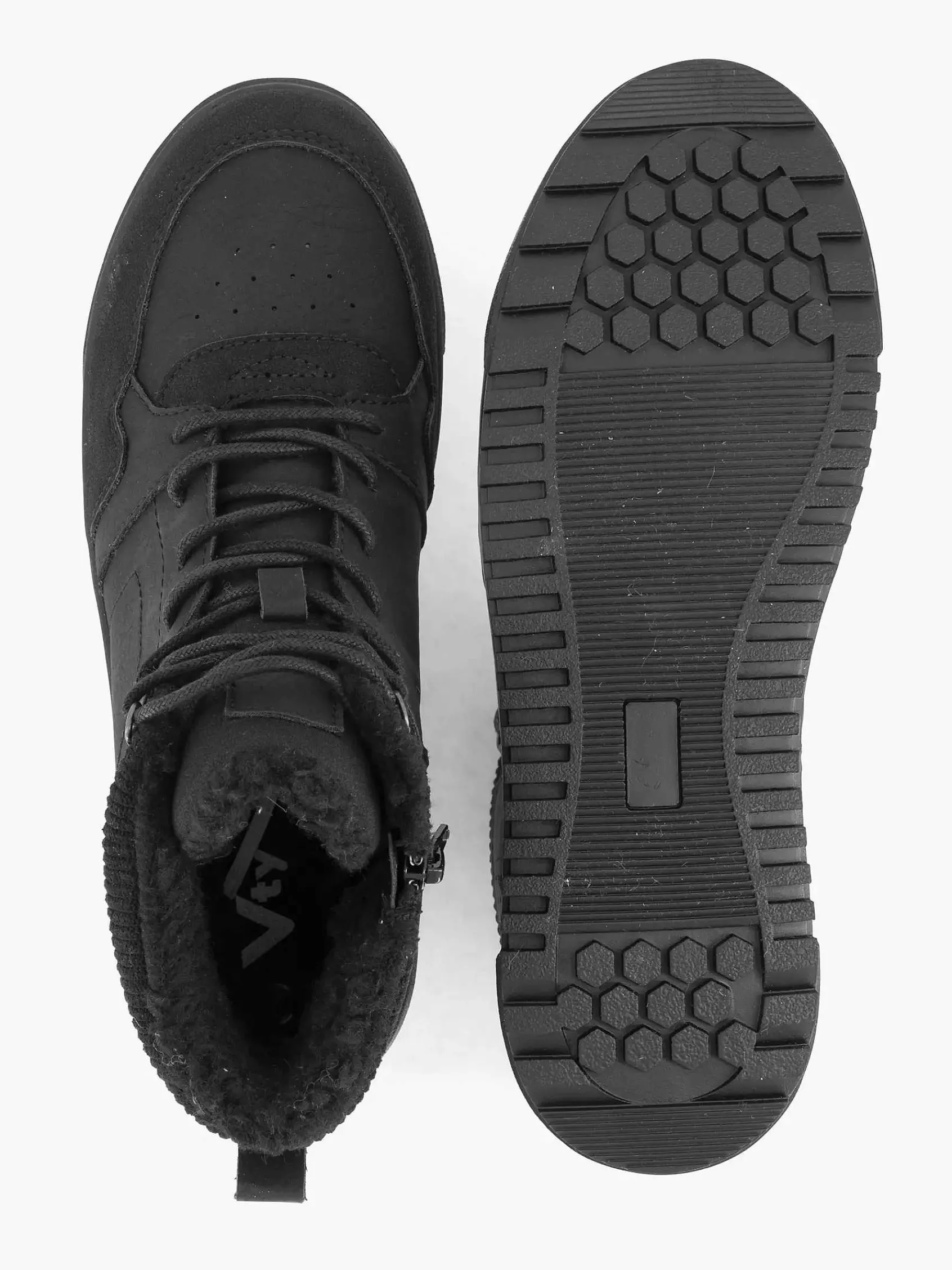 Vty Jongensschoenen-Zwarte Hoge Sneaker