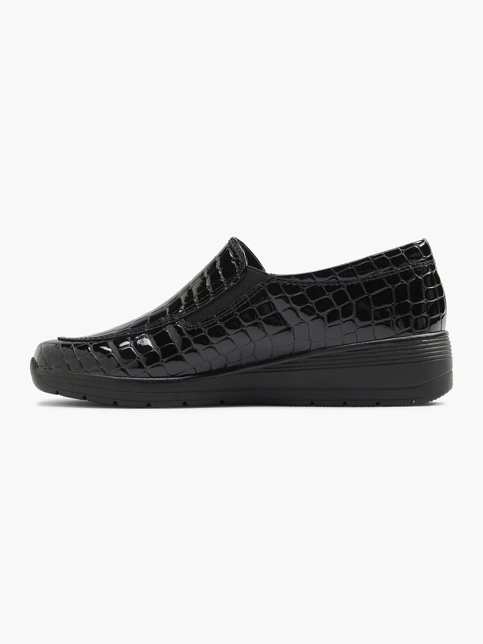 Easy Street Comfort Schoenen-Zwarte Instapper Lak