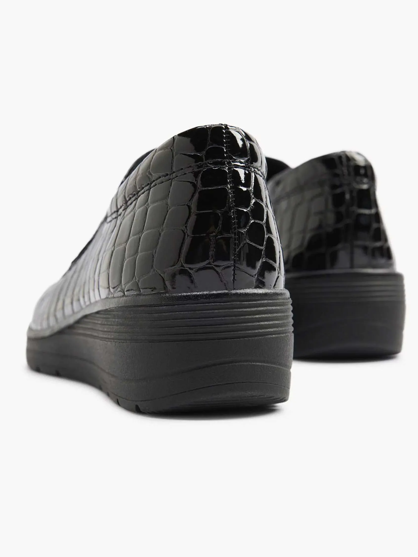 Easy Street Comfort Schoenen-Zwarte Instapper Lak