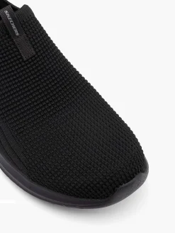 Skechers Sneakers-Zwarte Instapper Memory Foam
