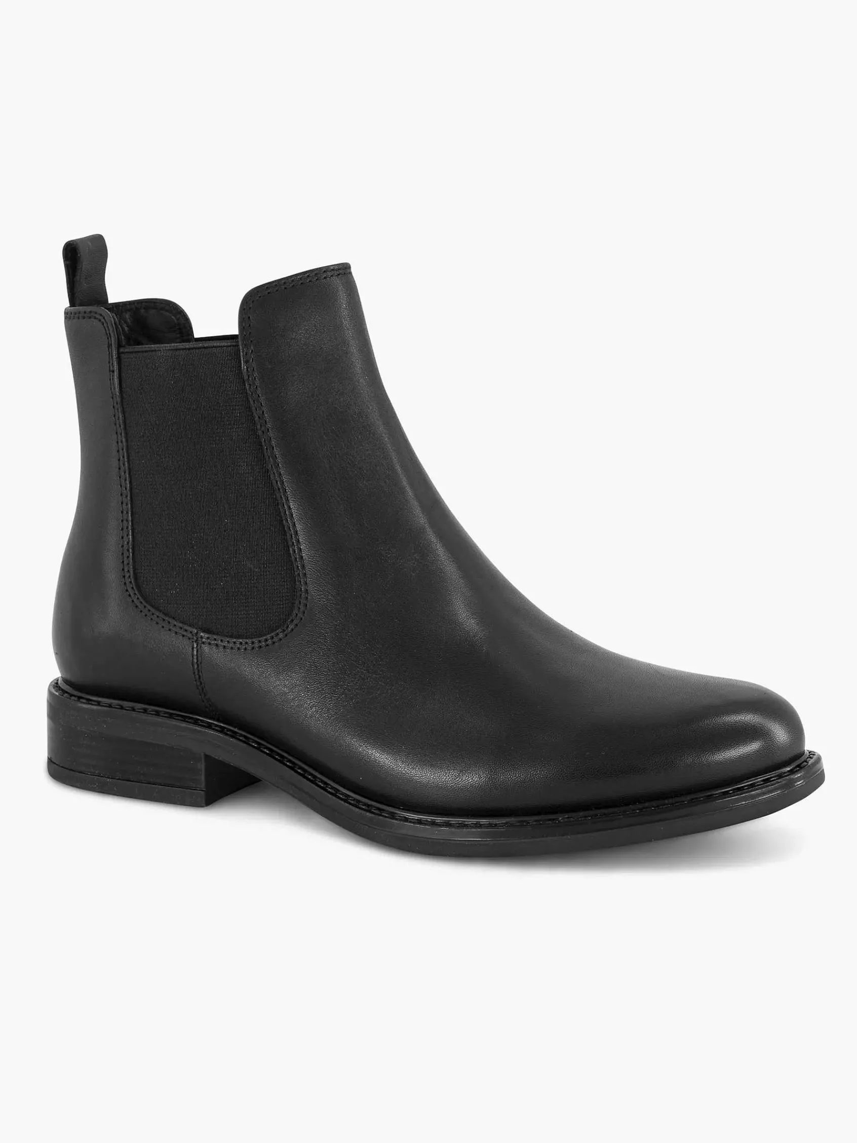 5th Avenue Enkellaarzen & Boots-Zwarte Leren Chelsea Boot
