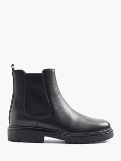 5th Avenue Enkellaarzen & Boots-Zwarte Leren Chelsea Boot