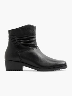 Medicus Enkellaarzen & Boots-Zwarte Leren Comfort Enkellaars