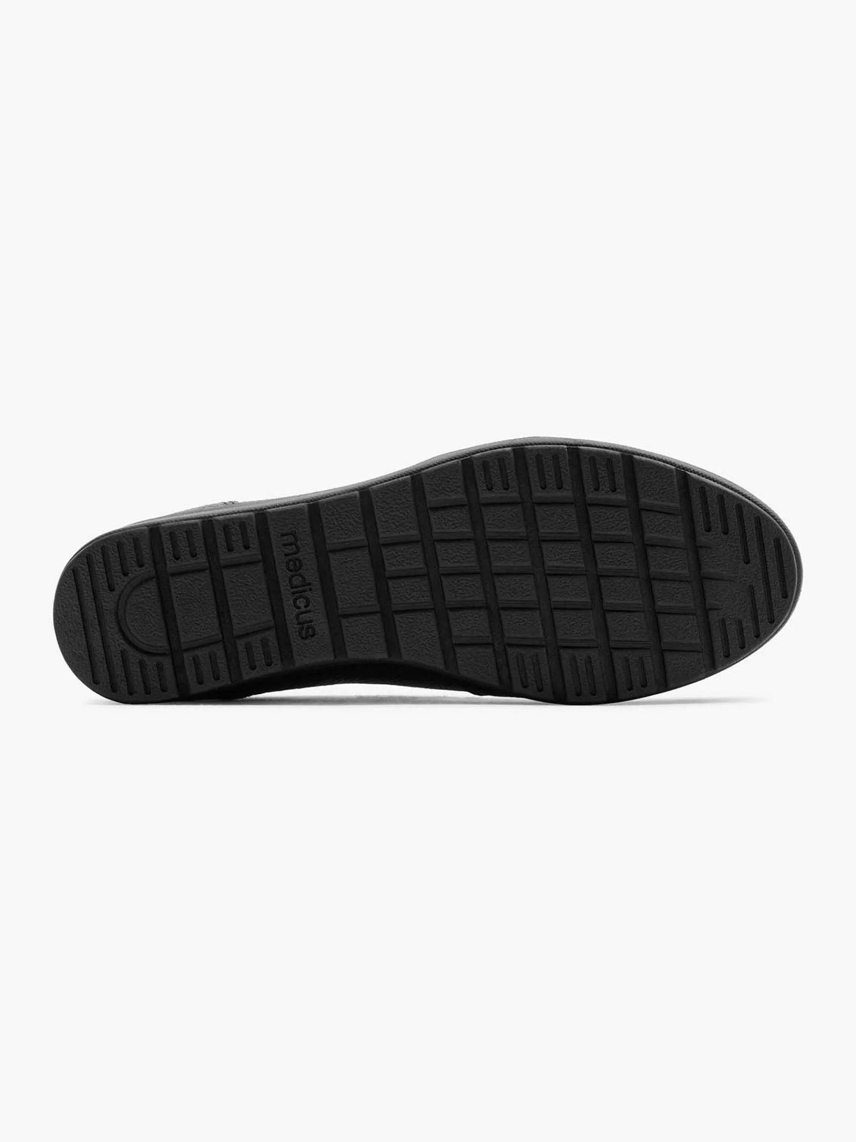 Medicus Comfort Schoenen-Zwarte Leren Comfort Instapper