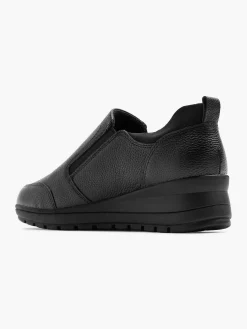 Medicus Comfort Schoenen-Zwarte Leren Comfort Instapper