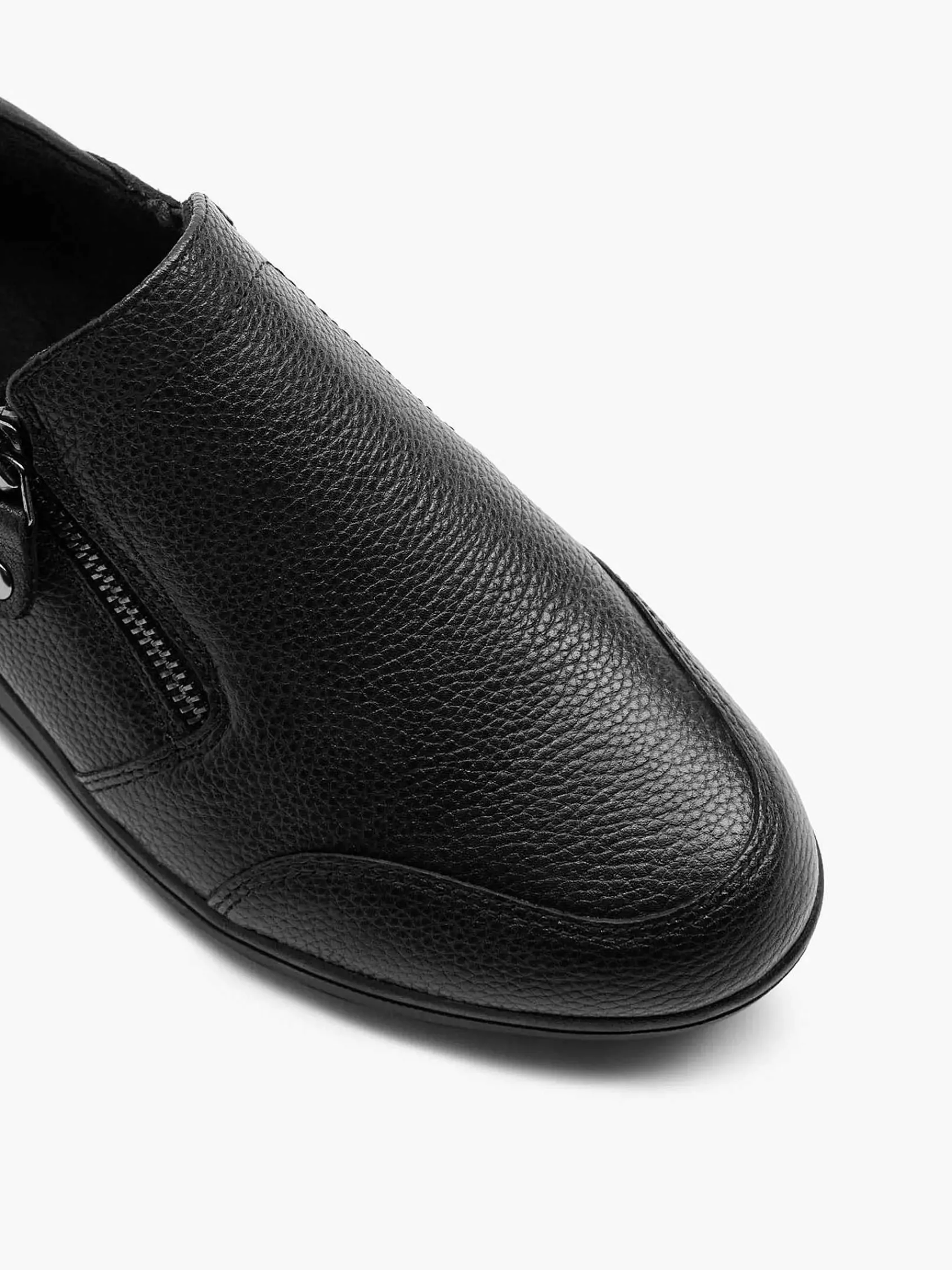 Medicus Comfort Schoenen-Zwarte Leren Comfort Instapper