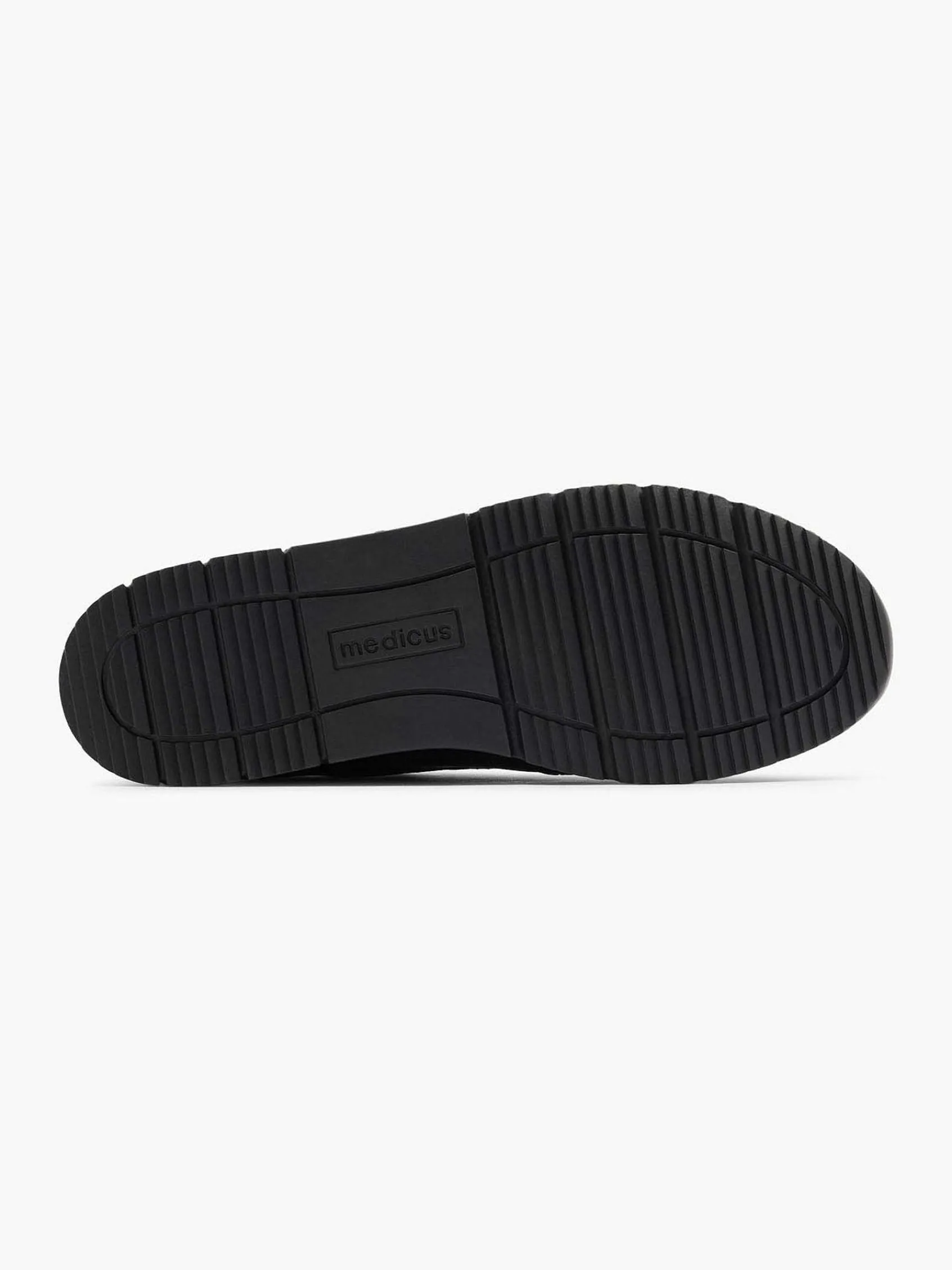 Medicus Comfort Schoenen-Zwarte Leren Comfort Sneaker