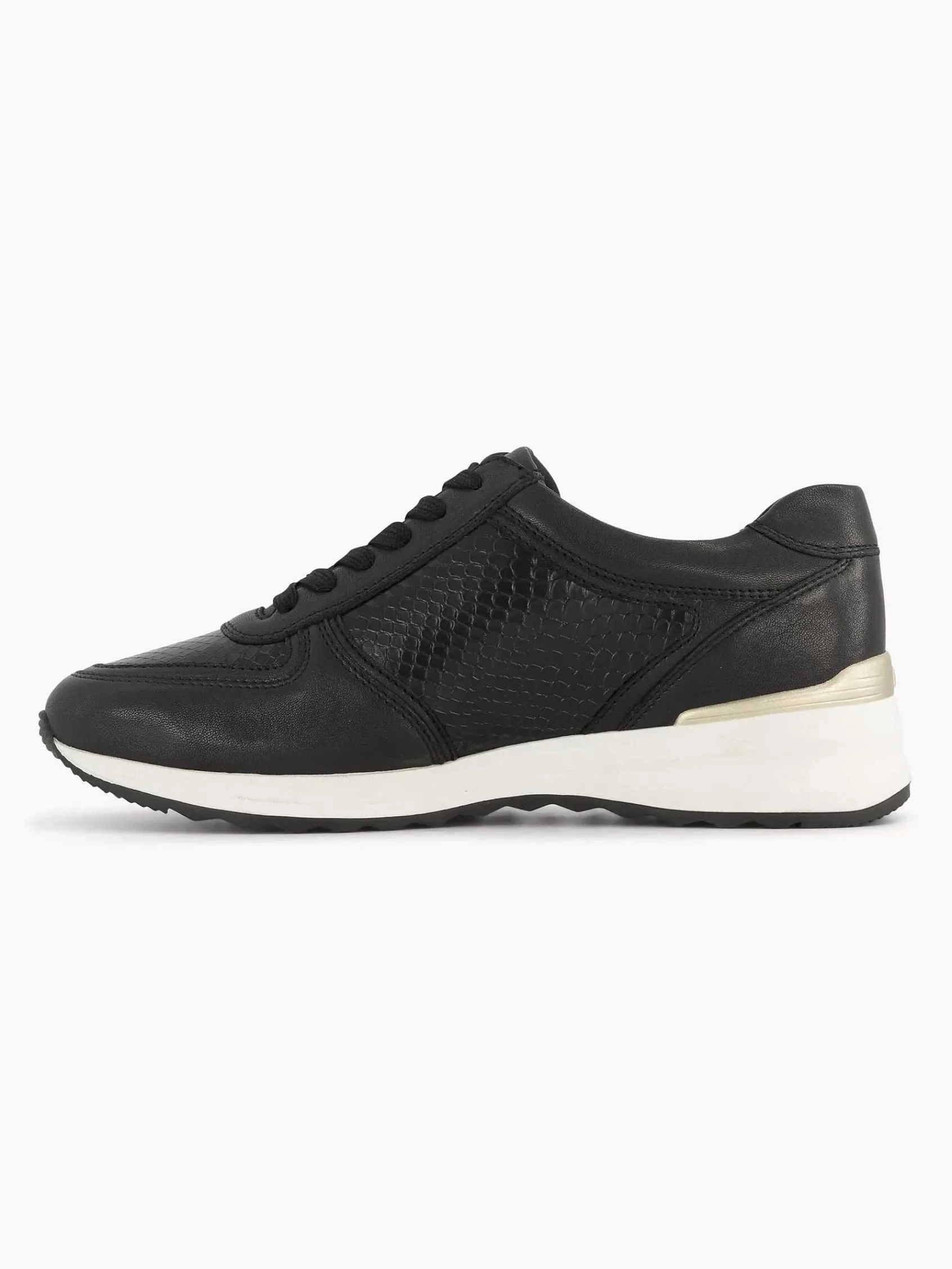 Medicus Comfort Schoenen-Zwarte Leren Comfort Sneaker