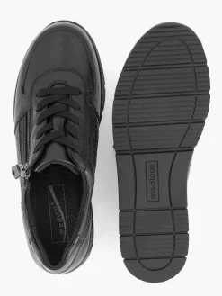 Medicus Comfort Schoenen-Zwarte Leren Comfort Sneaker