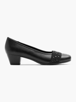 Easy Street Comfort Schoenen-Zwarte Leren Pump