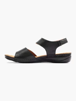 Easy Street Comfort Schoenen-Zwarte Leren Sandaal