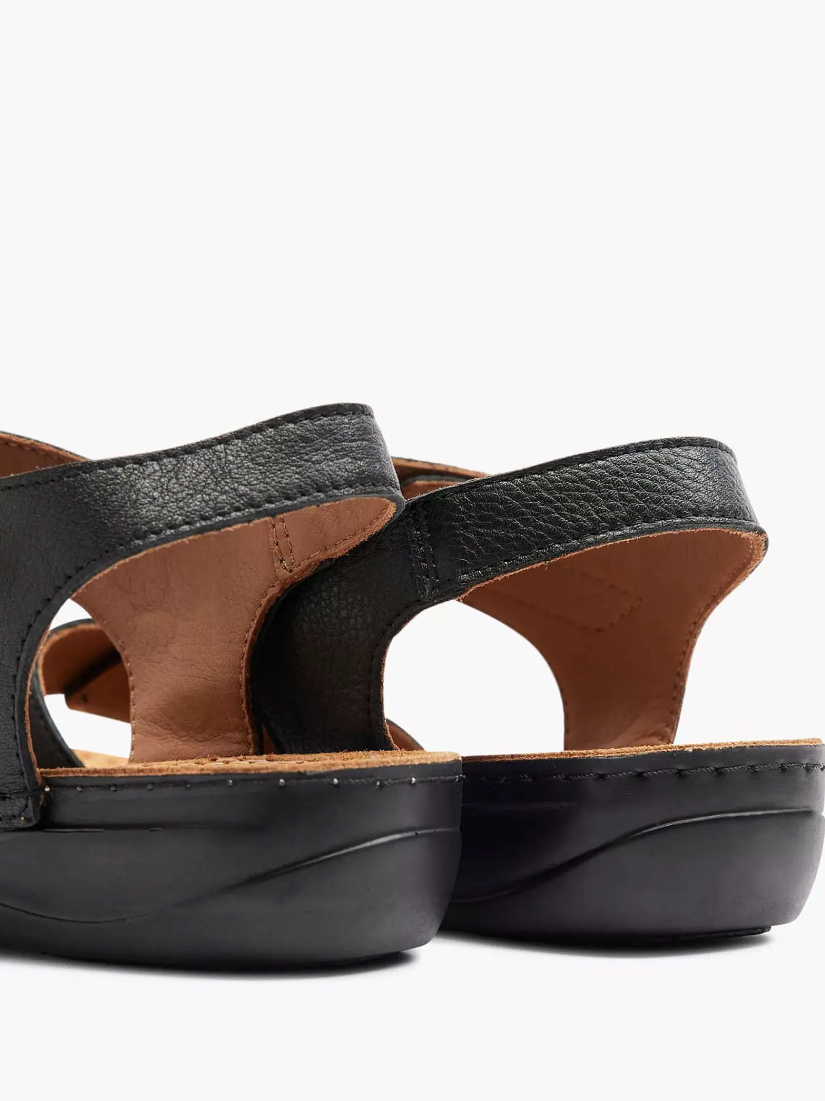 Easy Street Comfort Schoenen-Zwarte Leren Sandaal