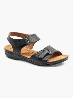 Easy Street Comfort Schoenen-Zwarte Leren Sandaal