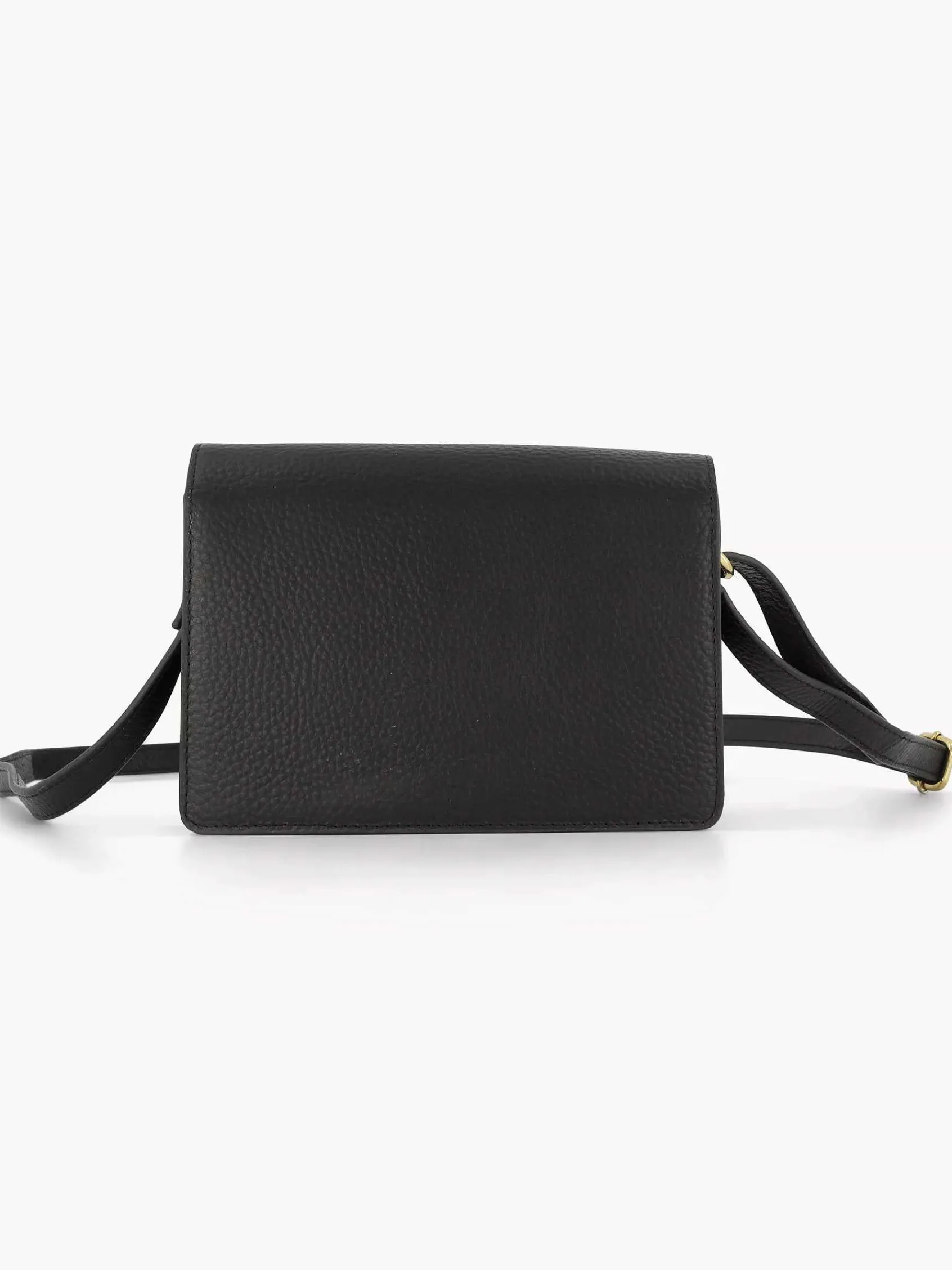 5th Avenue Online Exclusive Accessoires-Zwarte Leren Schoudertas