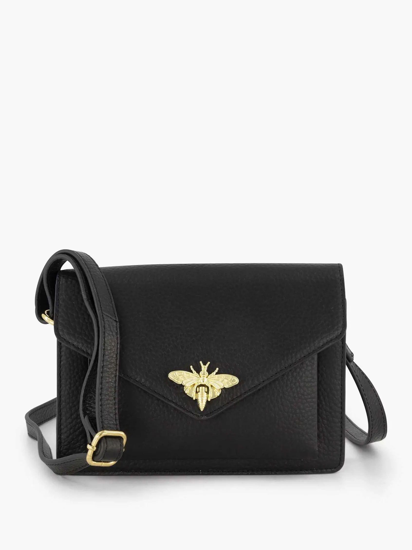 5th Avenue Online Exclusive Accessoires-Zwarte Leren Schoudertas