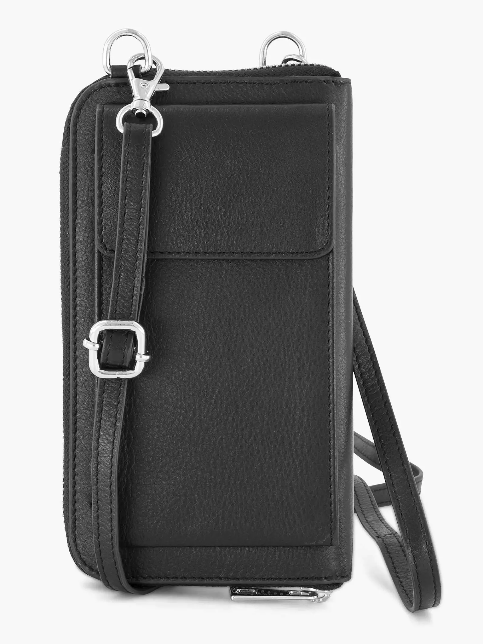 5th Avenue Online Exclusive Accessoires-Zwarte Leren Telefoontas