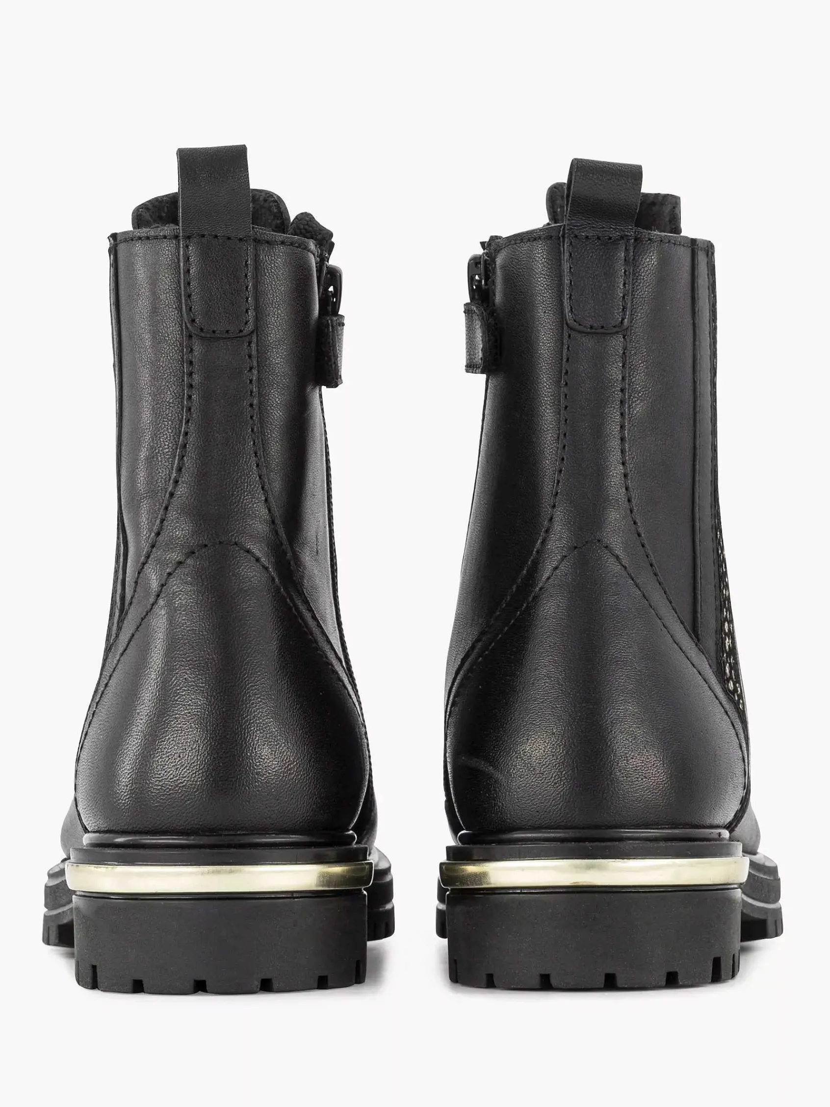 Limelight girl Jongensschoenen-Zwarte Leren Veterboot