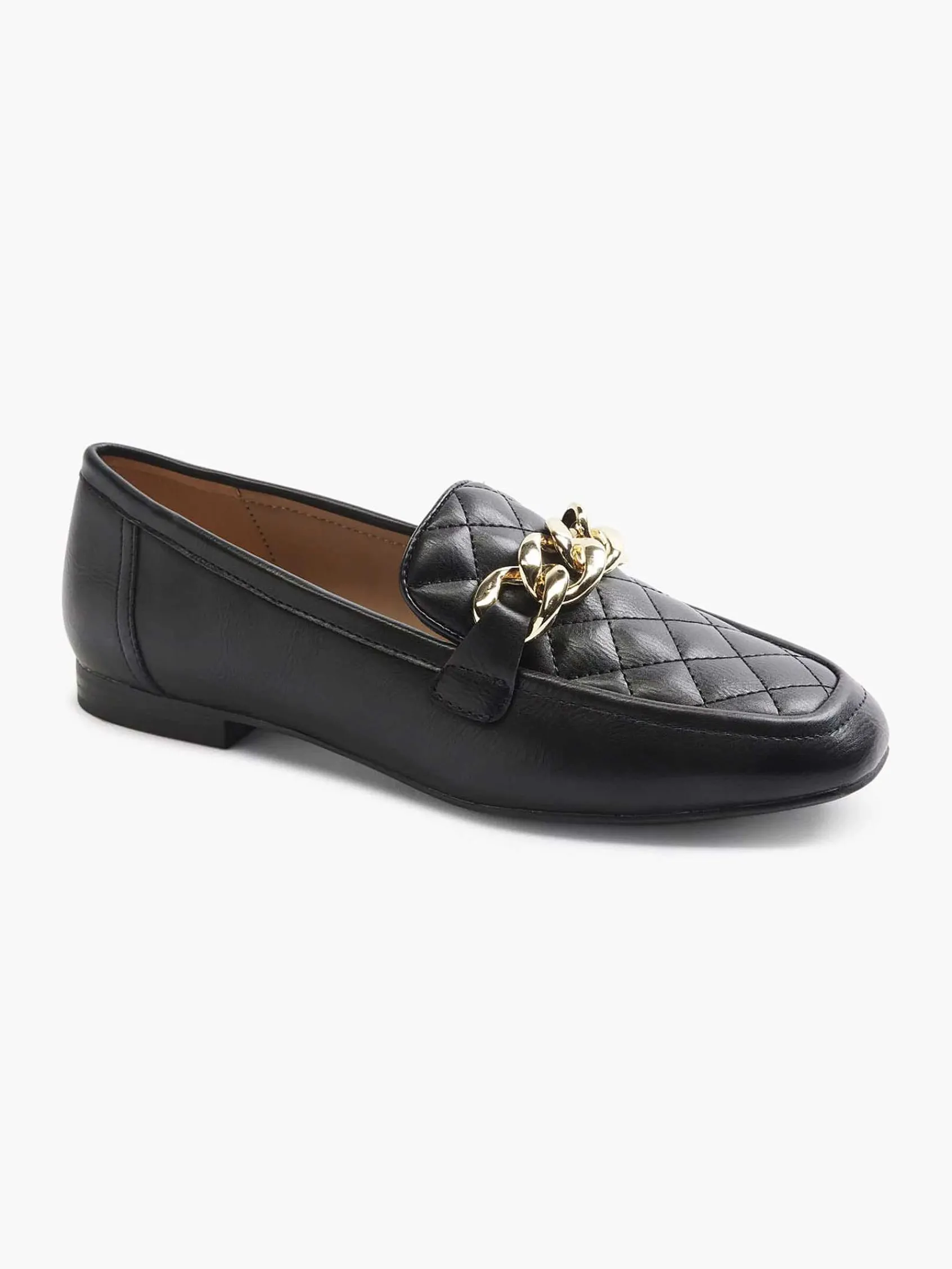 Graceland Instappers-Zwarte Loafer Ketting